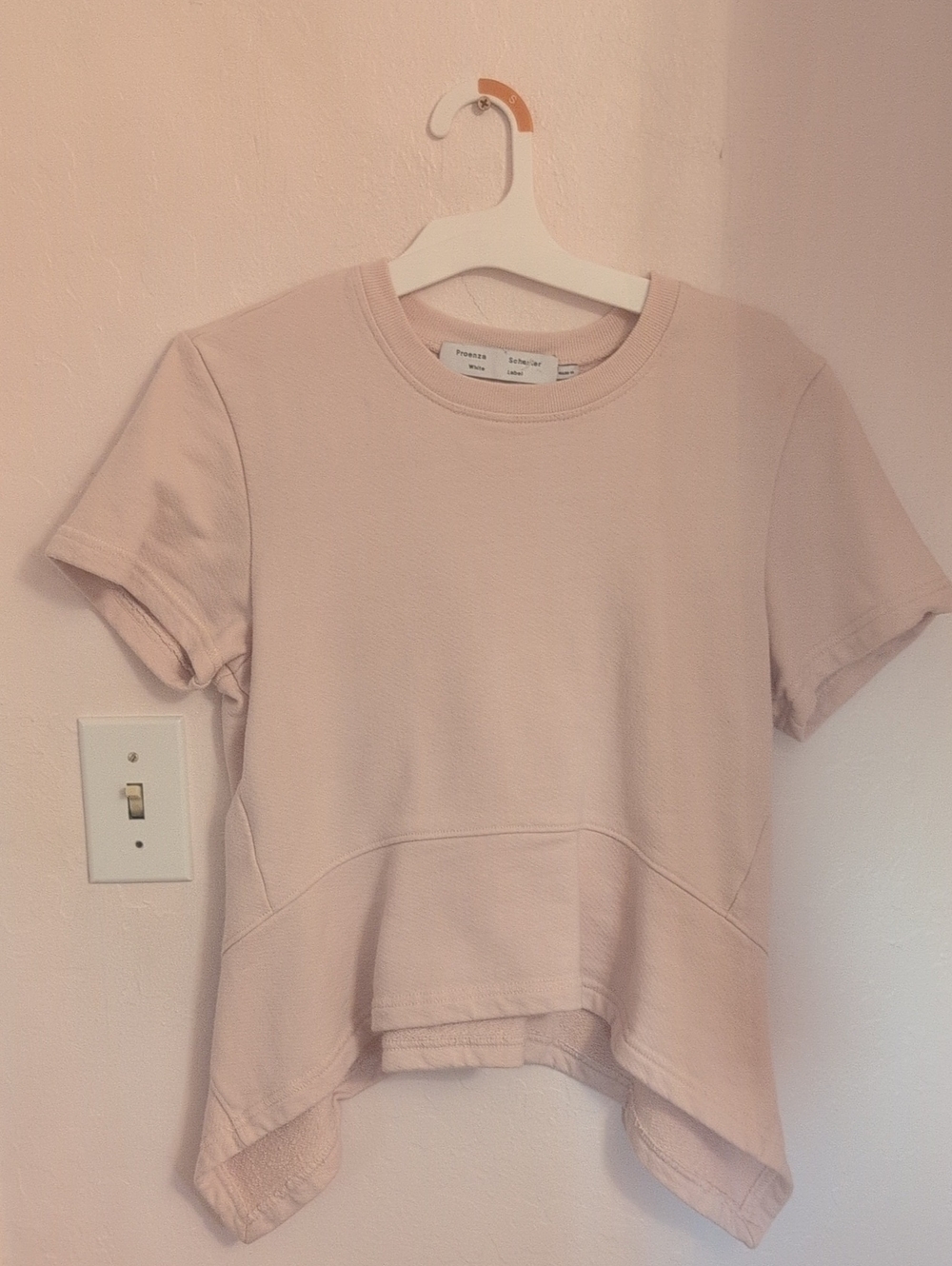 Proenza Schouler Pale Pink Short Sleeve Crewneck Top